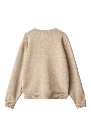Pull-over maille côtelée - Marron