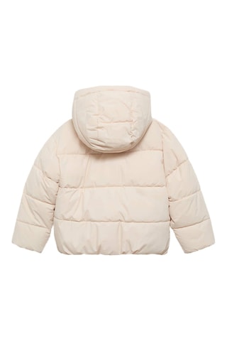 Manteau capuche doublure matelassée - Beige