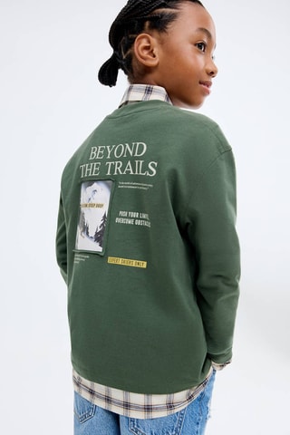 T-shirt coton imprimé - Vert