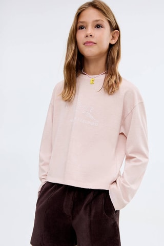 T-shirt coton imprimé - Rose