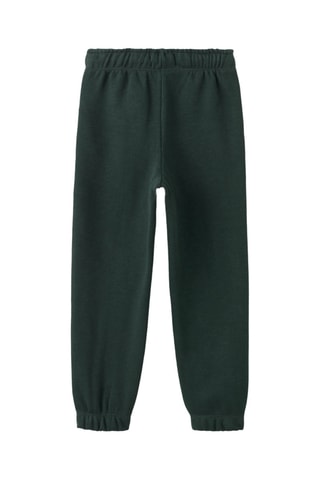Jogging coton taille élastique - Vert foncé