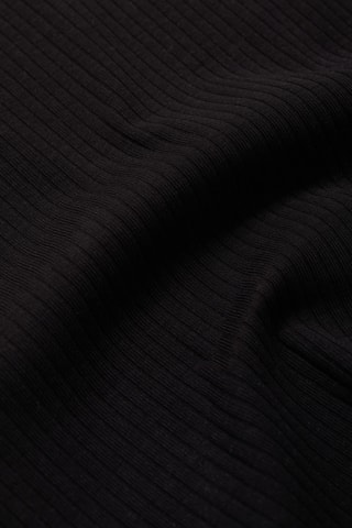 T-shirt coton côtelé - Noir