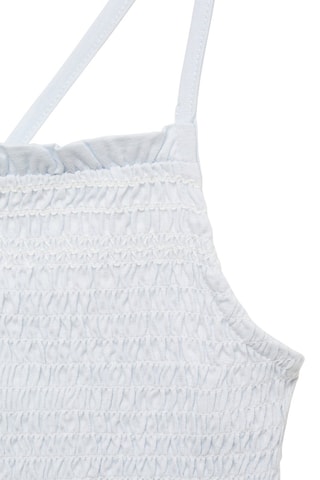 Top nid d'abeilles coton - Bleu