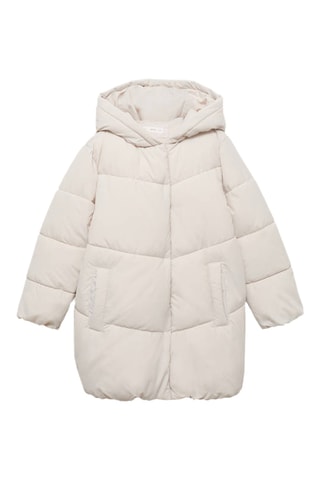 Anorak matelassé à capuche - Gris
