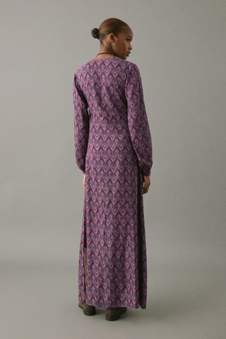 Robe imprimée Lurex - Violet