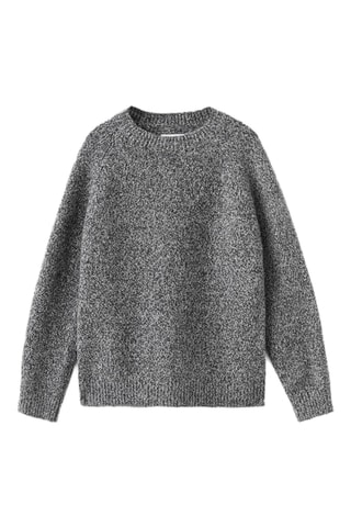 Pull-over maille chinée - Gris