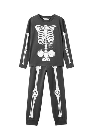 Pyjama squelette phosphorescent - Anthracite