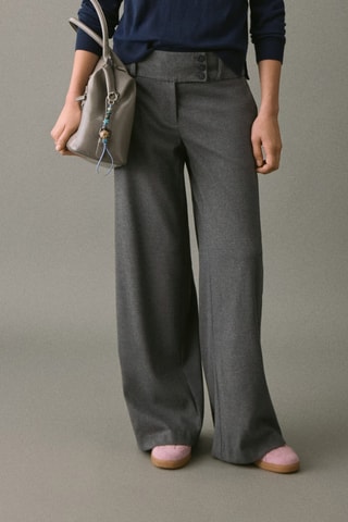 Pantalon de tailleur droit - Gris
