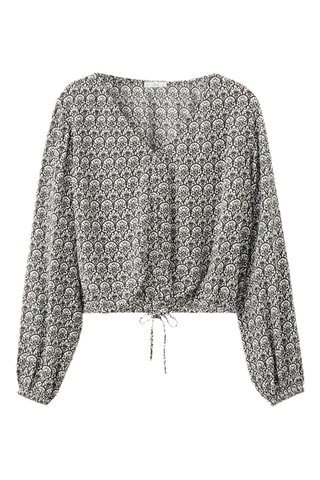 Blouse fluide imprimée - Gris