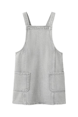 Robe chasuble denim - Gris