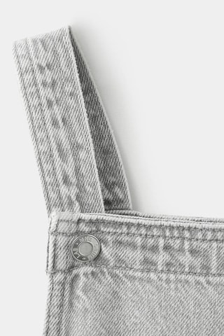 Robe chasuble denim - Gris