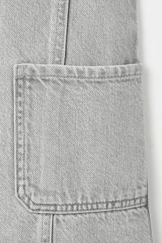 Robe chasuble denim - Gris