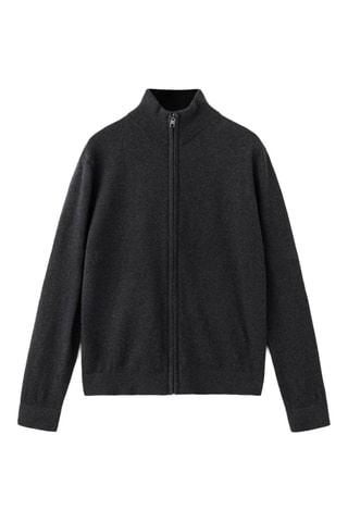 Cardigan maille fermeture Éclair - Gris