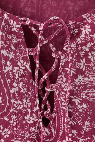 Blouse en imprimé paisley - Rouge