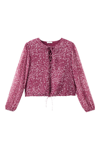 Blouse en imprimé paisley - Rouge