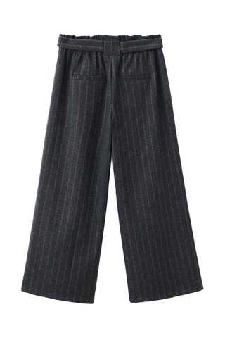 Pantalon rayé lurex - Gris