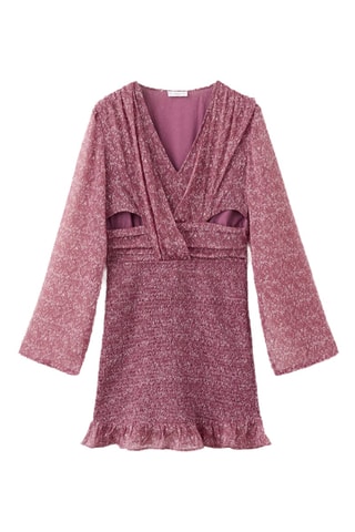 Robe imprimée à volants - Bleu