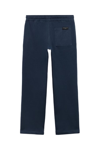 Jogging coton cordon - Bleu marine