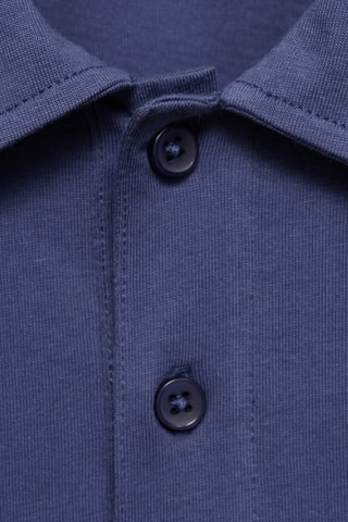 Polo coton imprimé - Bleu marine
