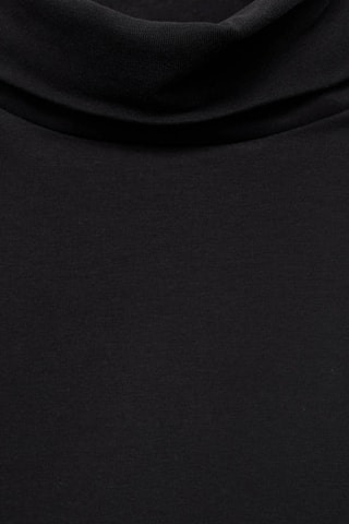 T-shirt manches longues col roulé - Noir