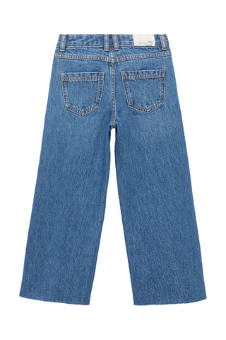 Jean style jupe-culotte strass - Bleu marine
