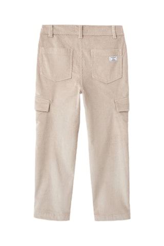 Pantalon cargo velours côtelé - Beige