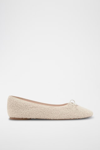 Ballerines fourrure mouton - Blanc