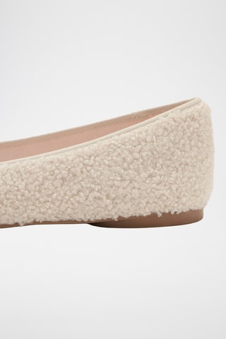 Ballerines fourrure mouton - Blanc