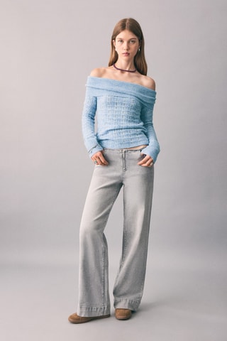 Pull bustier - Bleu
