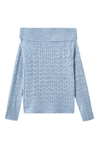 Pull bustier - Bleu