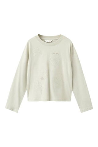 T-shirt en coton brodé - Vert