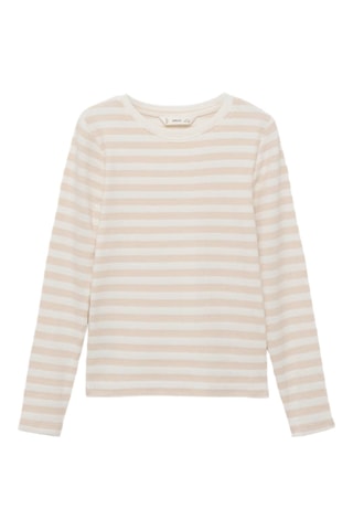 T-shirt essentiel rayé - Beige