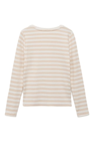 T-shirt essentiel rayé - Beige