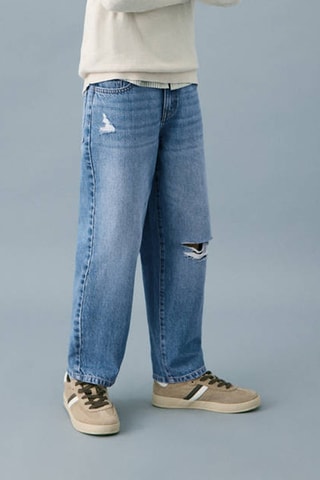 Jean droit taille normale - Bleu