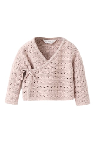 Cardigan design croisé - Rose