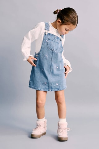 Salopette Hello Kitty - Bleu clair