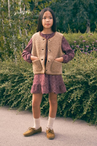 Gilet imitation mouton - Marron