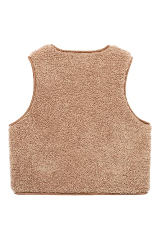 Gilet imitation mouton - Marron