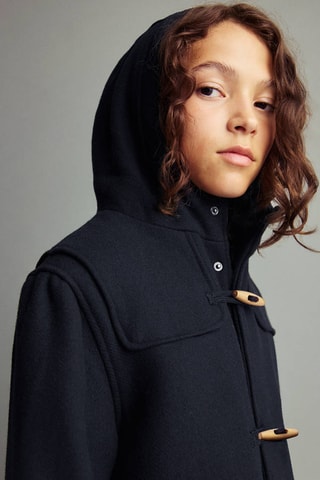 Duffle-coat laine - Bleu marine
