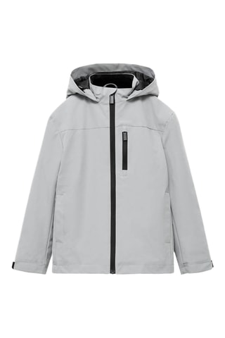 Anorak imperméable à capuche - Gris