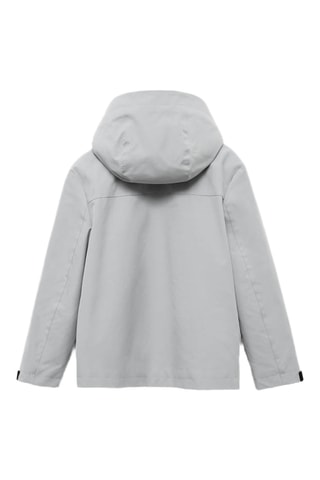 Anorak imperméable à capuche - Gris