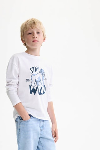 T-shirt imprimé manches courtes - Blanc
