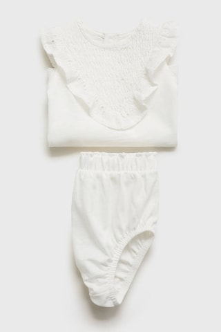 Robe et culotte à volants - Blanc
