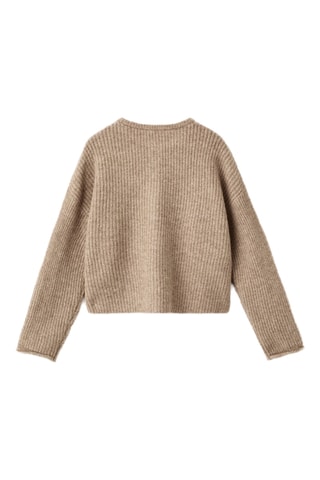 Cardigan maille boutons - Marron