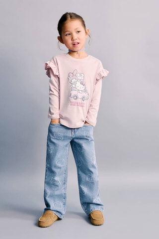 T-shirt à volants Hello Kitty - Rose