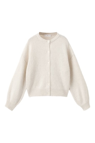 Cardigan maille détails brillants - Beige