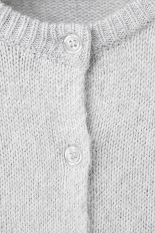 Cardigan maille détails brillants - Gris clair