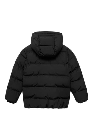 Anorak matelassé à capuche - Noir