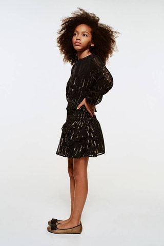 Blouse détails Lurex - Noir