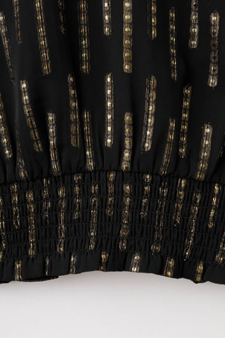 Blouse détails Lurex - Noir